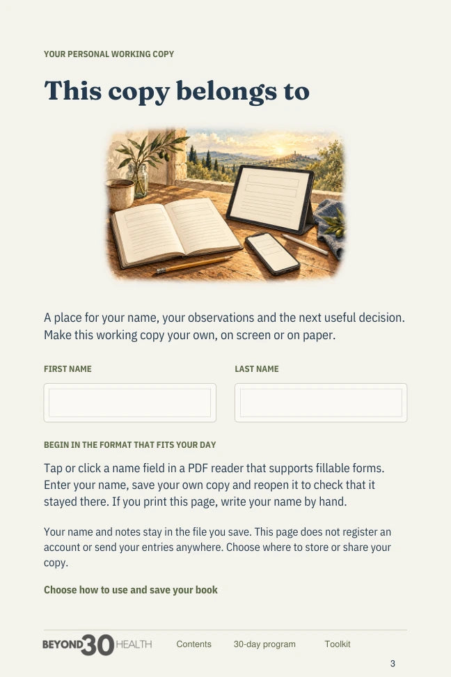 Actual page from the guide